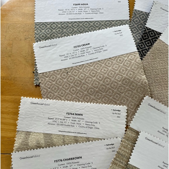 Lot of 15 Polyester Anna Elisabeth Greenhouse Fabrics Upholstery Fabric Samples - Picture 6 of 8